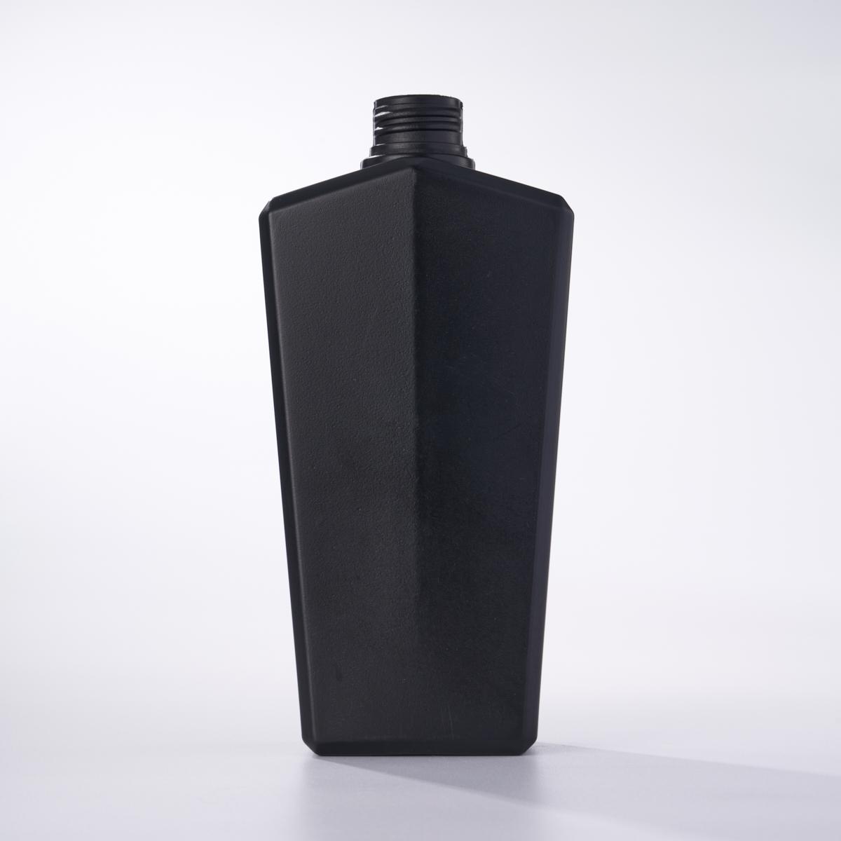 Empty Body Wash Lotion Shower Gel Press Bottle Square Matt 450ml Black Pump HDPE Shampoo Plastic Bottle