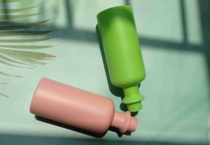 Nuevo diseño de champú de gel de baño verde, botella de 400 ml
